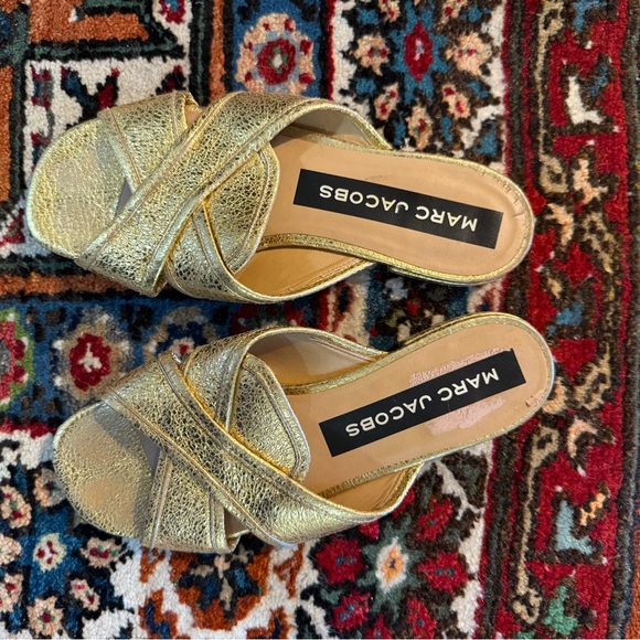 Marc Jacobs Metallic Gold Sandals - Picture 1 of 1